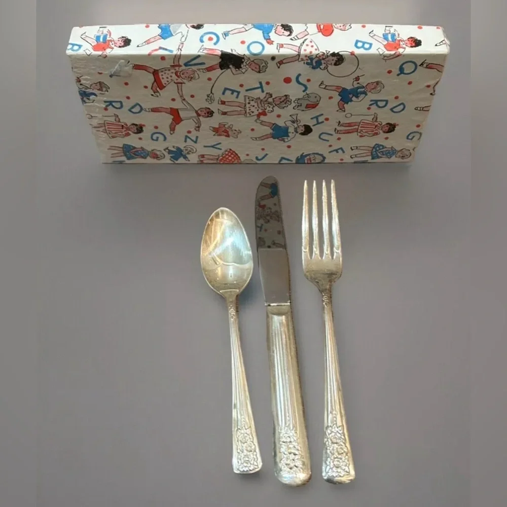 Silver Belle Silverplate 3pc Youth Flatware Set by International Silver Company